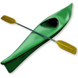 Иконка каяка с веслами
