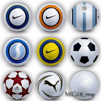иконки футбольные мячи