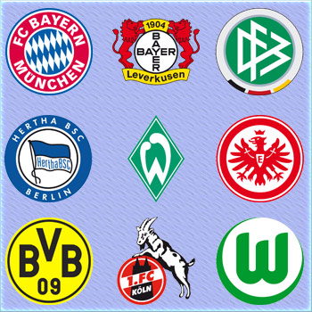 Немецкие футбольные клубы с логотипами